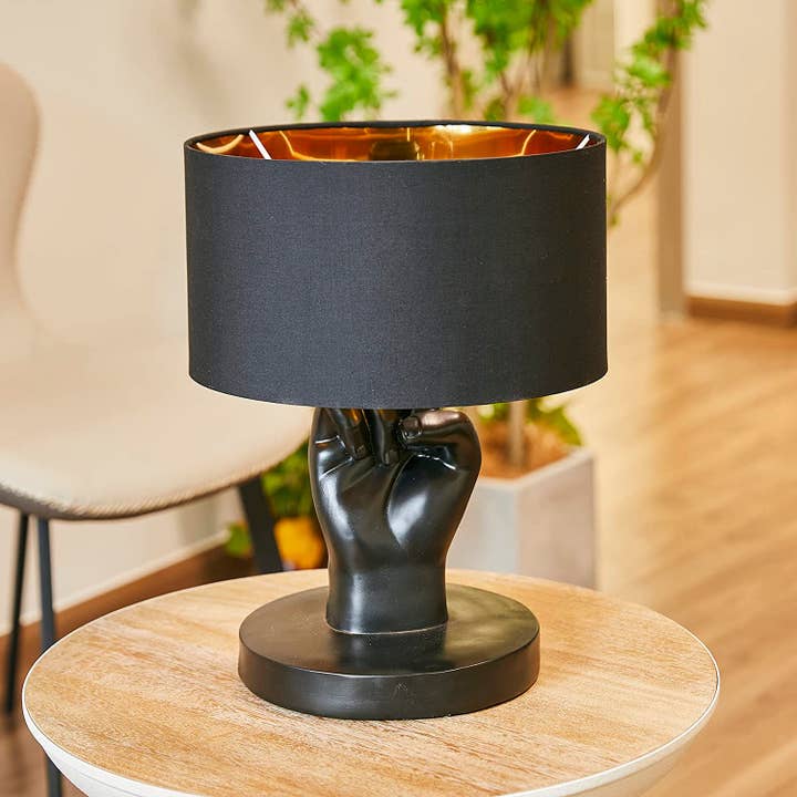 The Wine Savant / Khen Glassware - Wholesale Accent/Desk Lamp - Middle Finger Lamp - Resin Sculpture for Home, Office