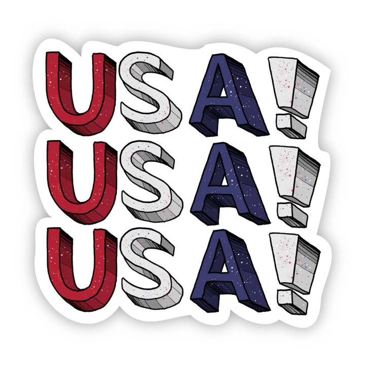 USA! USA! USA! Sticker for wholesale by Big Moods