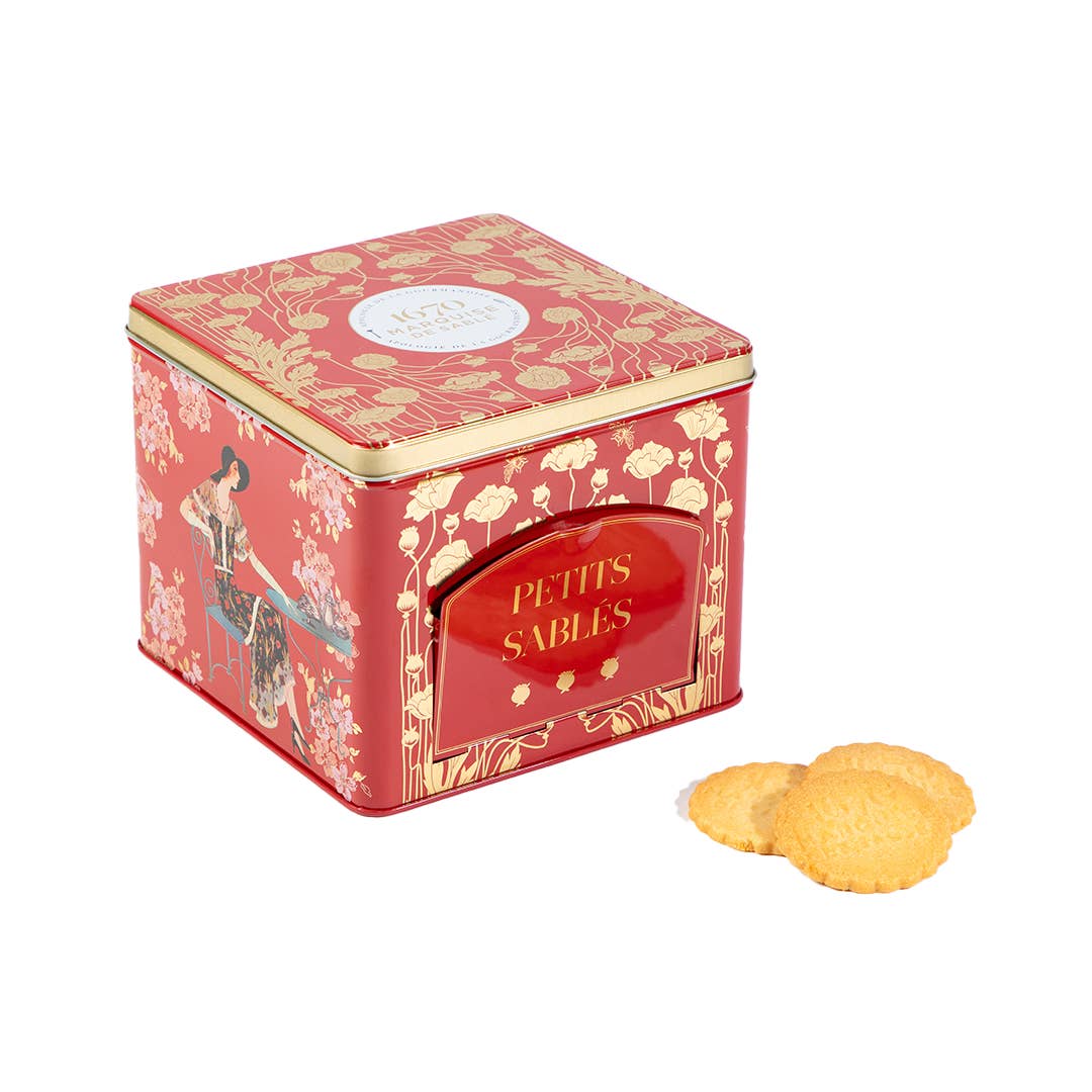 LA SABLESIENNE - Wholesale Cookie - "Les Jouets d'Adèle" Metal Tin Shortbread Cookies - 10.6 oz