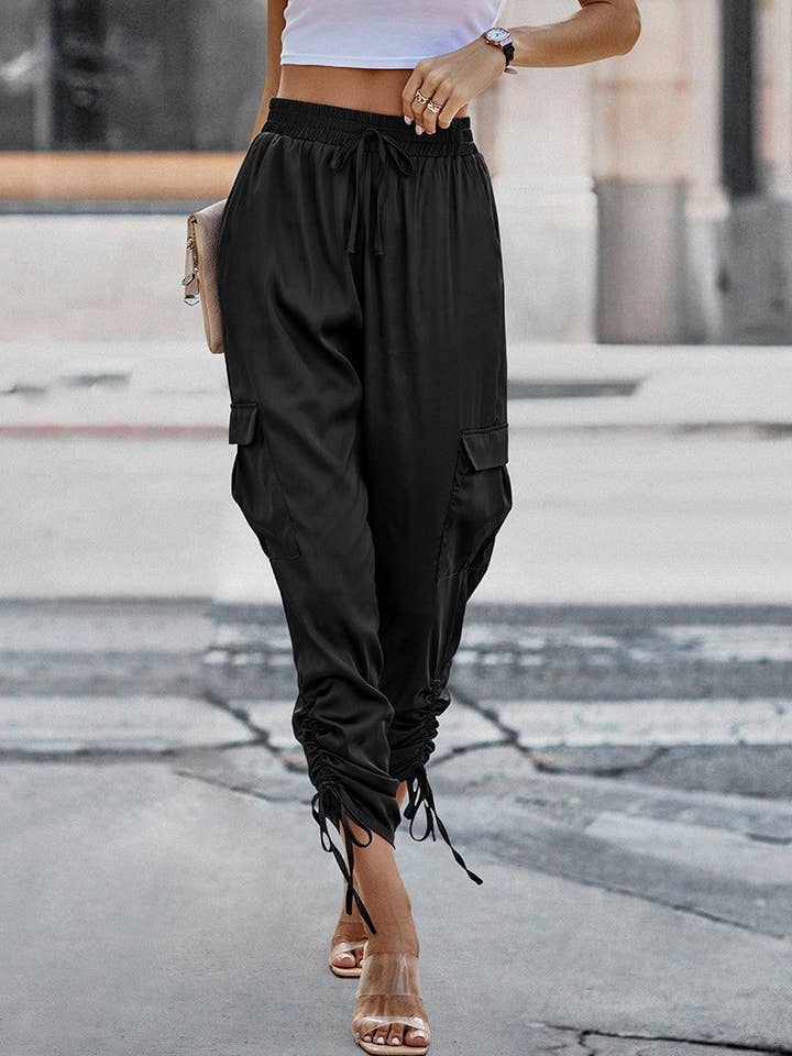 Love, Kuza - Vendita all'ingrosso Pantalone - Donna - Pantaloni Cargo Satin Adventure12