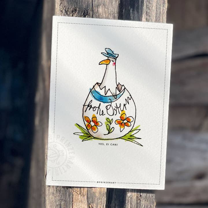Postcard "Yes, Ei can" | Easter greeting card for wholesale by Prinzenart