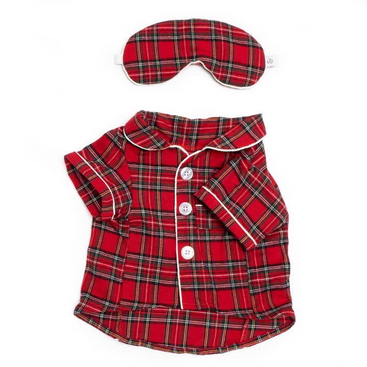 Holiday Plaid Pajamas + Human Eye Pillow for wholesale by Lucy & Co.