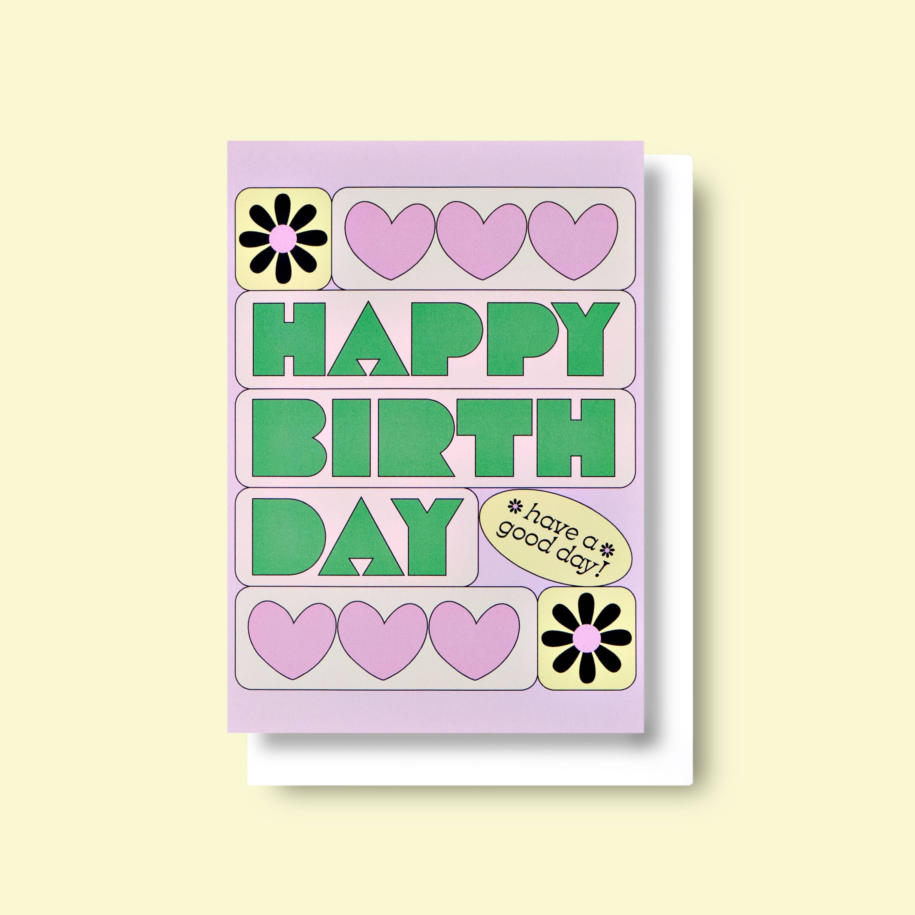 Good Thanks Paper - Wholesale Birthday Card - Heart Block Birthday Card0