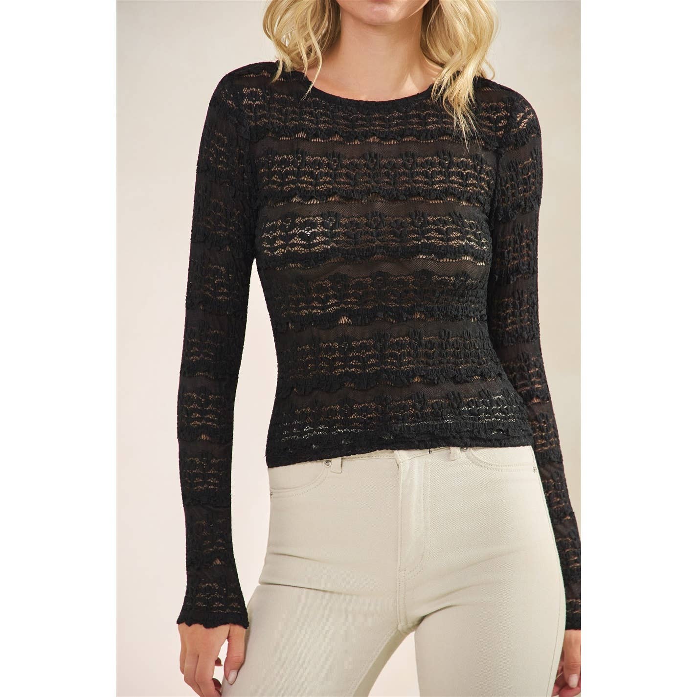 Veveret - Vente Tunique – femme - Haut à manches longues en dentelle26