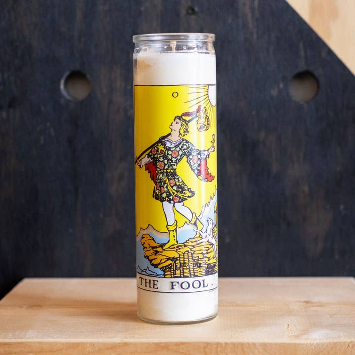 The Fool Tarot Ritual Candle for wholesale by Almanac Supply Co.