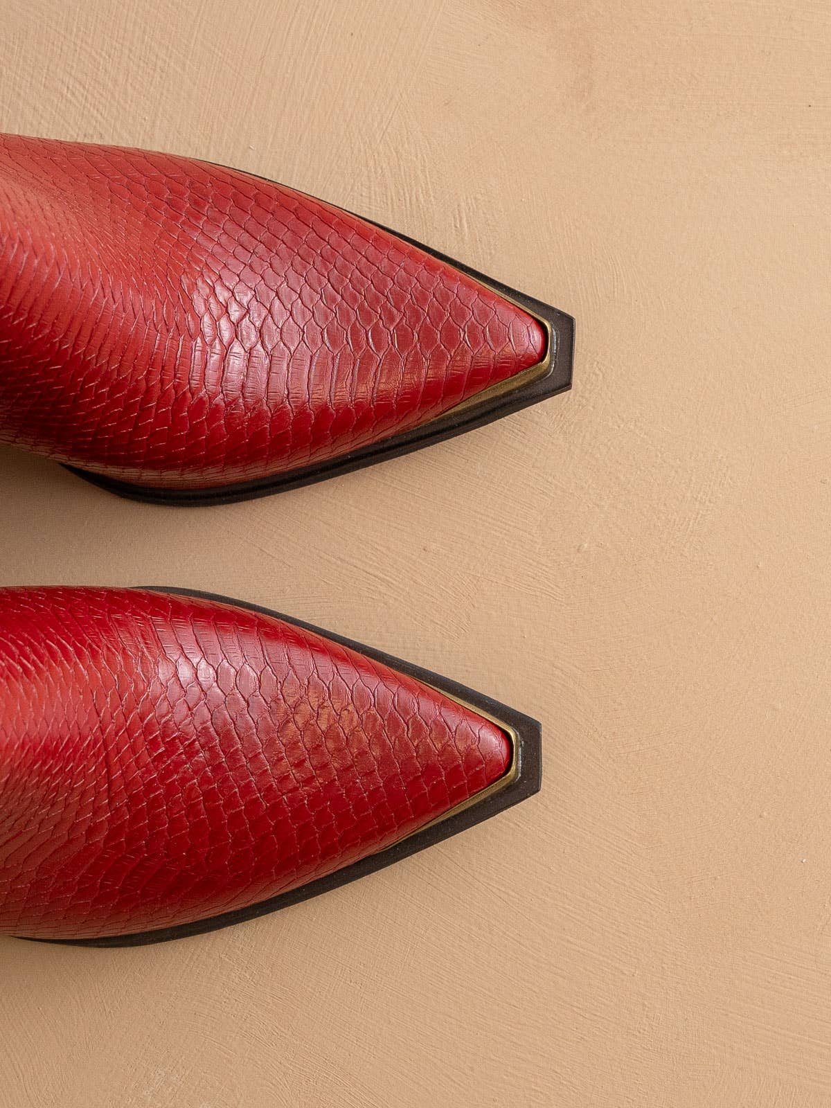 The Frankie | Red Pointed Toe Cap Bootie for wholesale on Faire3