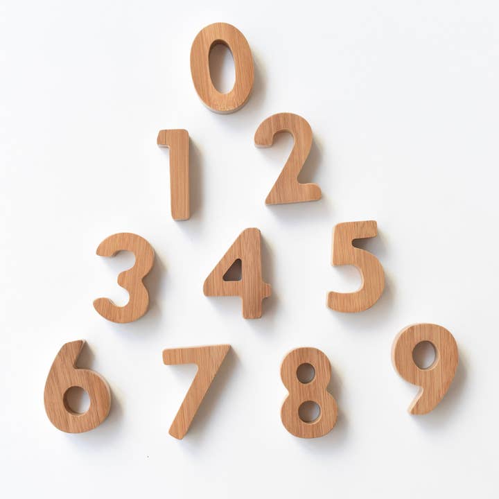 Bamboo Numbers - Wooden Learning Blocks Set for wholesale by Wee Gallery