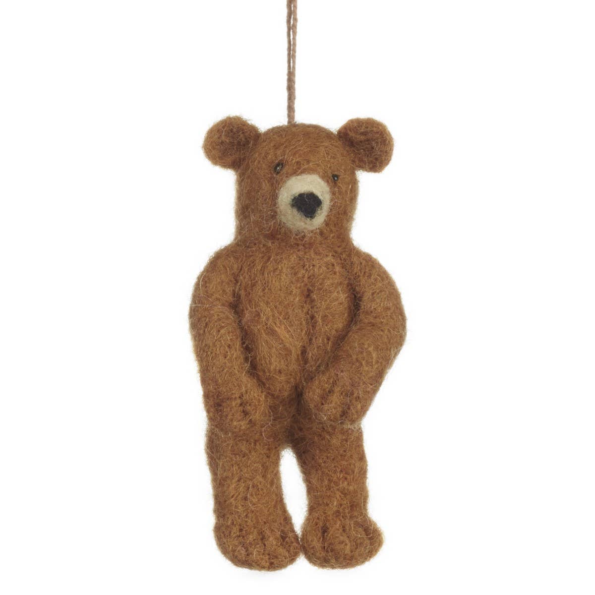 Felt So Good - Wholesale Ornament - Handmade Felt Grizzly Bear Hanging Felt Decoration1