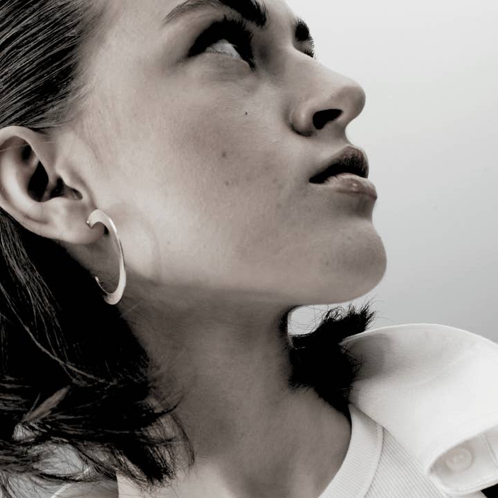 Dansk Copenhagen - Wholesale Hoop Earrings - Alaya Organic Hoop Earring Gold Plating3