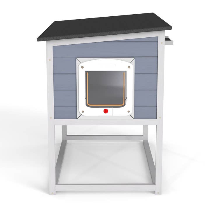 39F Inc. - Wholesale Outdoor Ornament/Decor - Weatherproof Outdoor Cat House, Elevated Feral Shelter 6