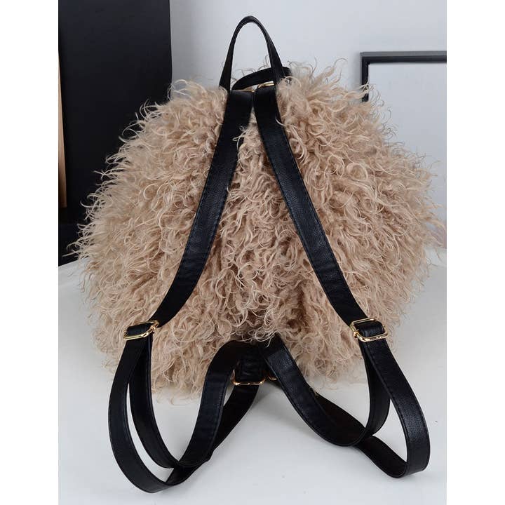 Sweetkama - Wholesale Shoulder Bag - Women's - Ladies Faux Mongolian Fur Tote Two Shoulder Bag SKAB409412
