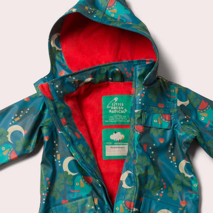 Midnight Jungle Waterproof Recycled Raincoat for wholesale on Faire