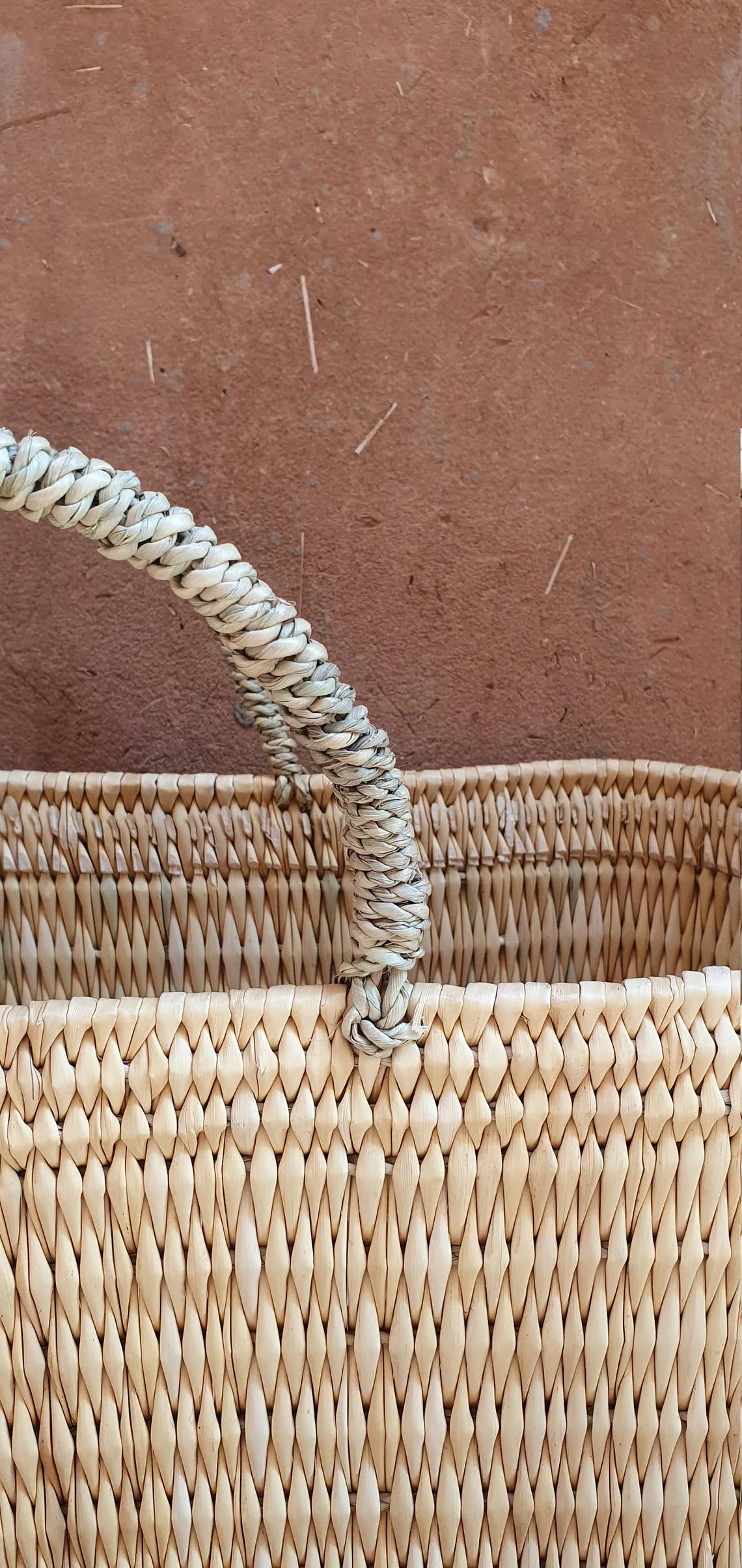 HandmadeBestSeller – wholesale Basket – Reed Storage baskets Set - doume handles2