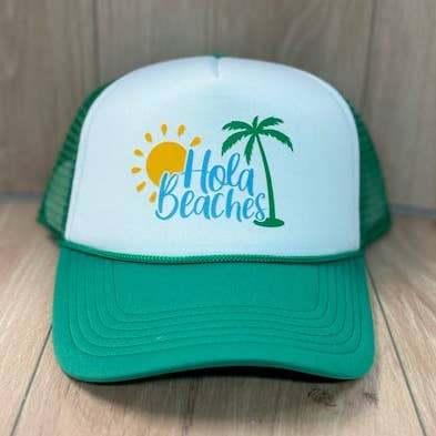 Hola Beaches Foam Trucker Hat for wholesale by The Goat Stock