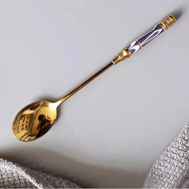 Kiyo Home - Vente Cuillères à soupe - Cuillères à dessert Côte Amalfitaine | Couverts en acier inoxydable | Ensemble de table13