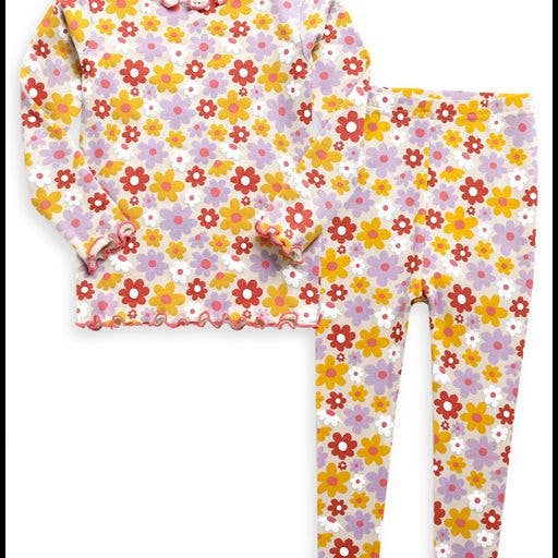 Shirring Modal Tropical Long Sleeve PJs for wholesale by Vaenait Baby