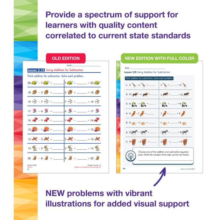 Carson Dellosa Education - Wholesale Education - Spectrum Math Workbook, Gr 1 (2024 Edition)2