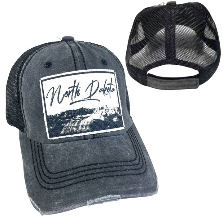 dkhandmade - Wholesale Ponytail Cap - Women's - NORTH DAKOTA BADLANDS HATS