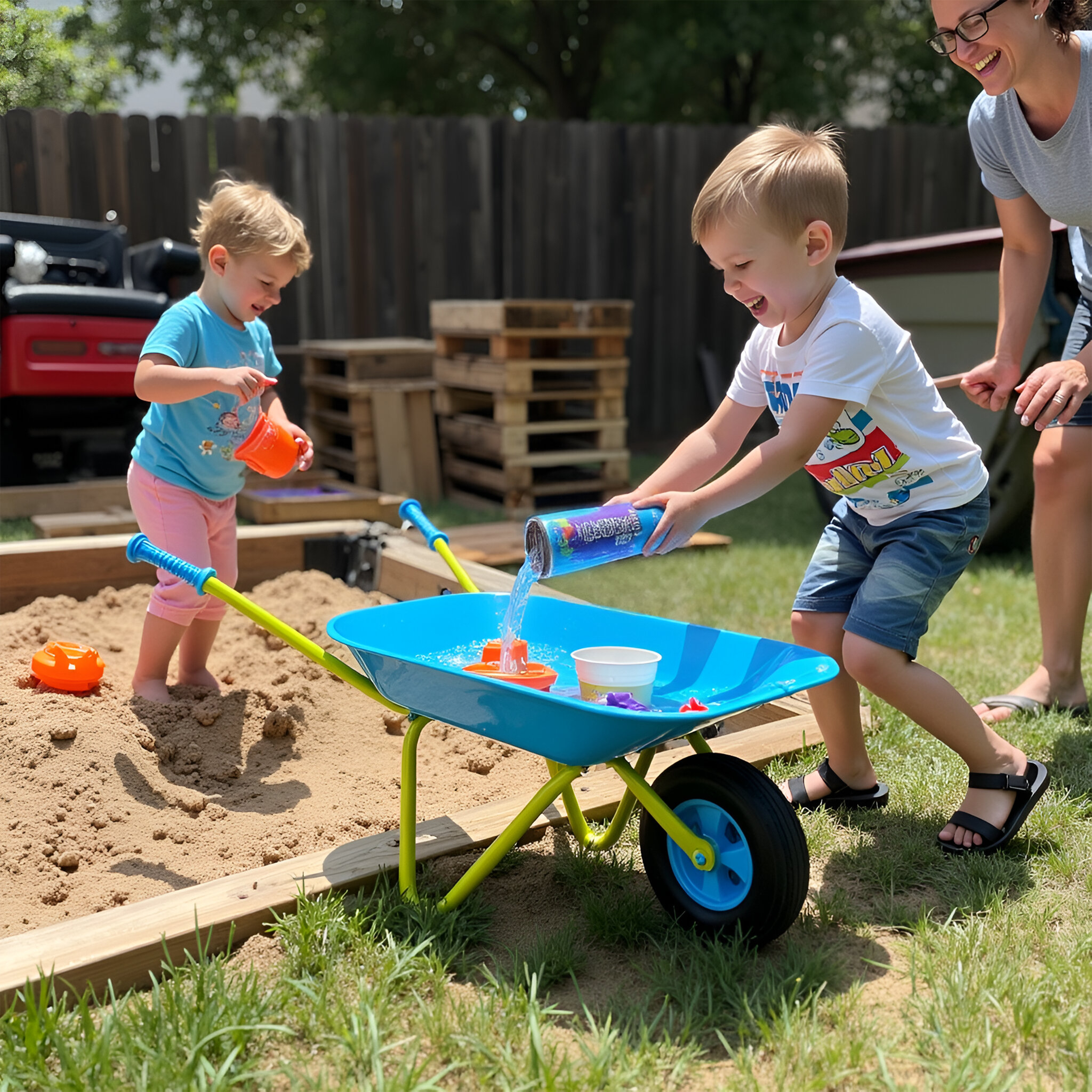 G & F Products - Wholesale Toy set – Kids - Kids Metal Wheelbarrow Durable, Easy-to-Assembly Toy For Fun7