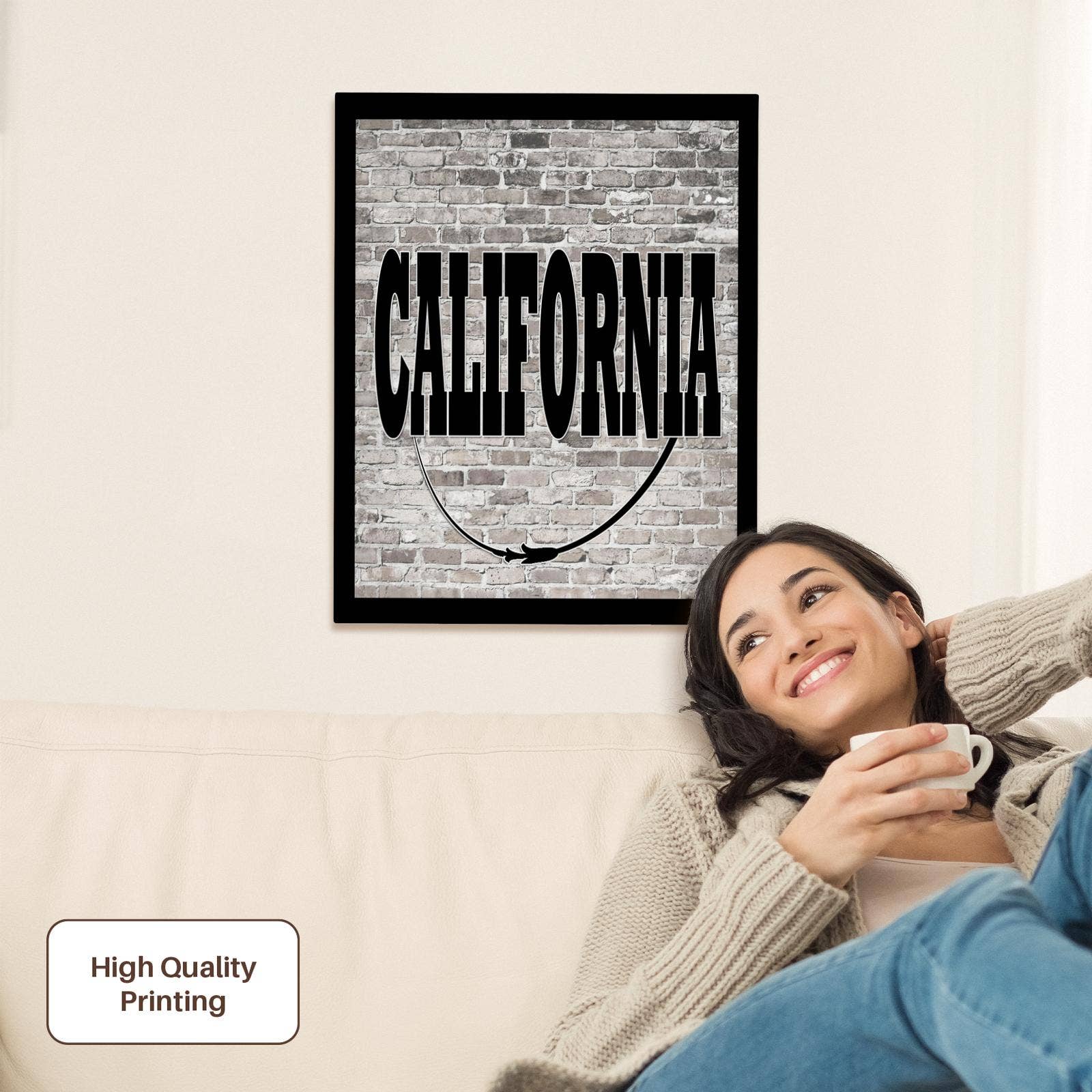 3dRose – Engroshandel Kunsttryk – 3dRose, Californien. Delstatens hovedstad er Sacramento., Museumskvalitet lærredstryk1