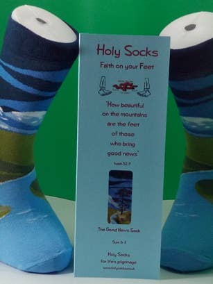 De bergen - Het goede nieuws Sock Jesaja 52,7 voor wholesale door Holy Socks
