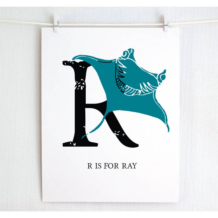 R est pour Ray Illustration Imprimée pour la vente par Jamie Palmer Keating