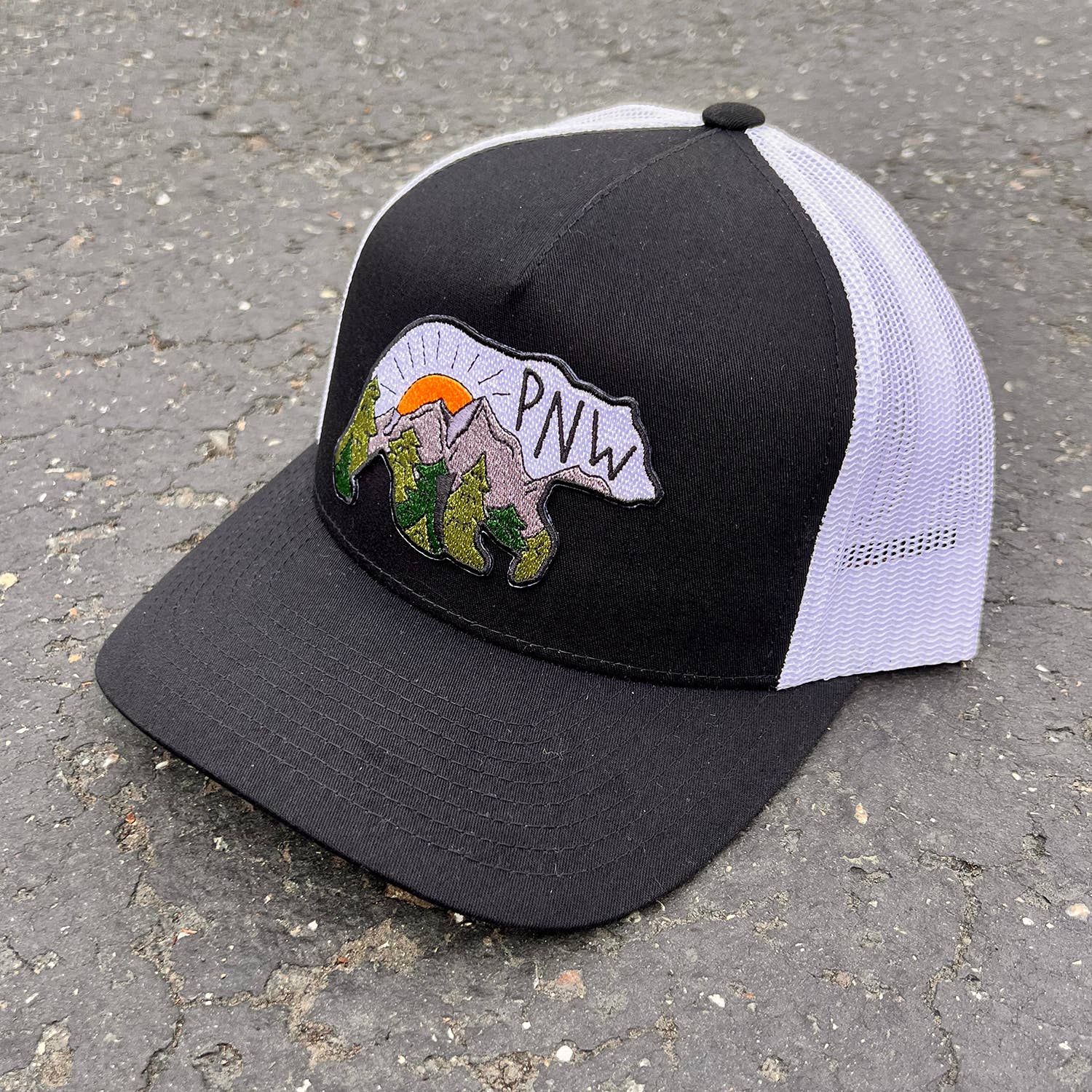Sticker Girl, formerly KPB Apparel - Wholesale Trucker Hat - Unisex - PNW Bear | Curved Bill Trucker Hat1