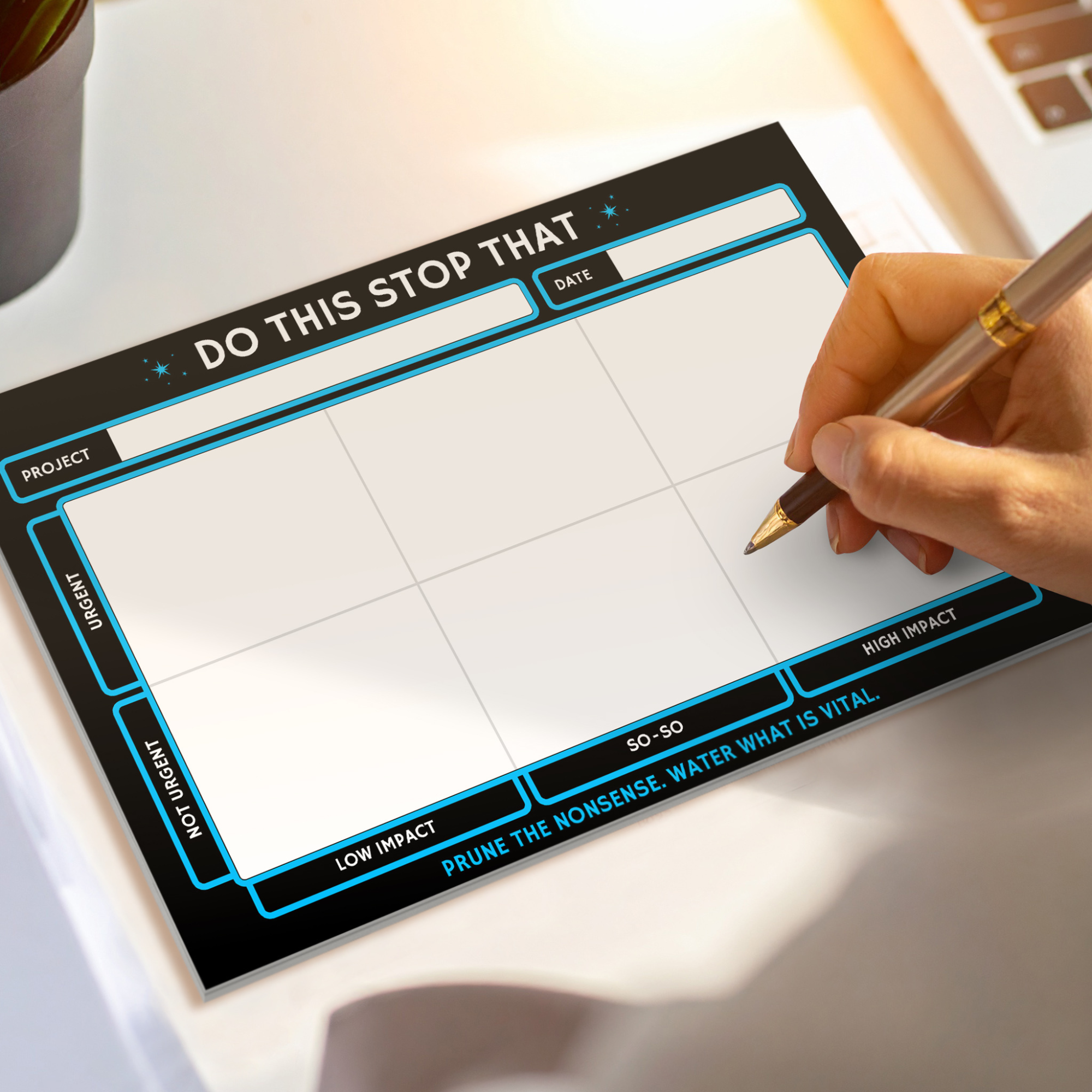 Rage Create - Wholesale Notepad - Do This Stop That | Priority Matrix Notepad1