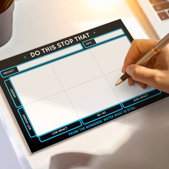 Rage Create - Wholesale Notepad - Do This Stop That | Priority Matrix Notepad1