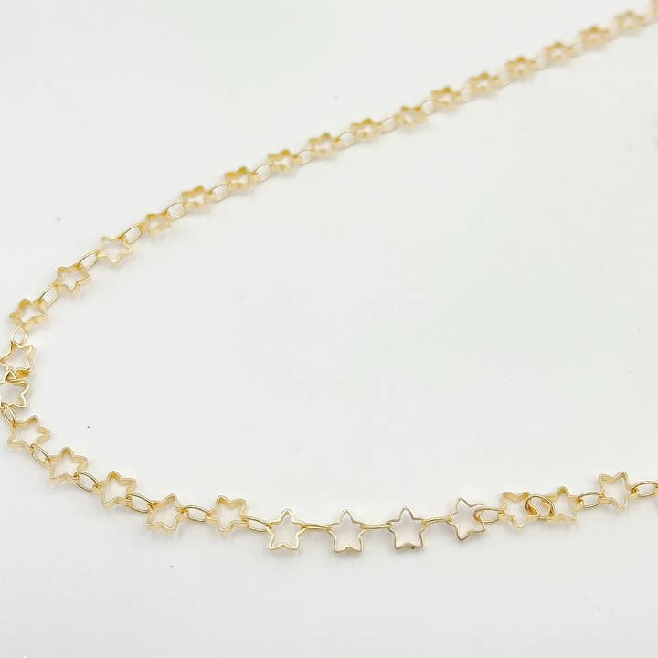 Beads Creation - Wholesale Link & Chain Necklace - Star Jewelry Chain by Foot, Necklace Chain, CH157