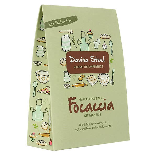 Davina Garlic and Rosemary Gluten Free Focaccia Kit - 300gms for wholesale by davina steel