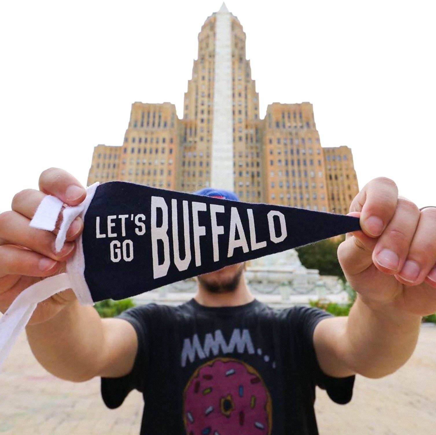 Oxford Pennant - Wholesale Flag - Let's Go Buffalo Mini Pennant1