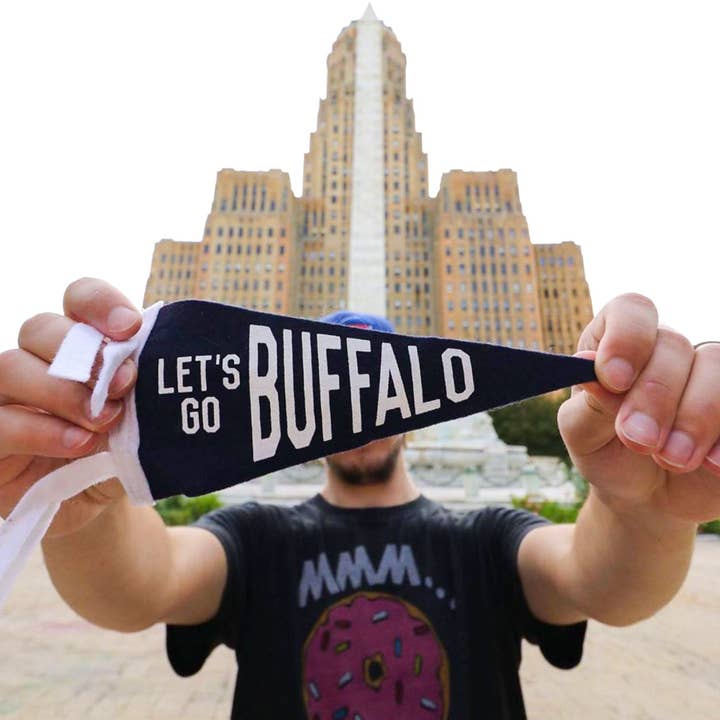 Oxford Pennant - Wholesale Flag - Let's Go Buffalo Mini Pennant1