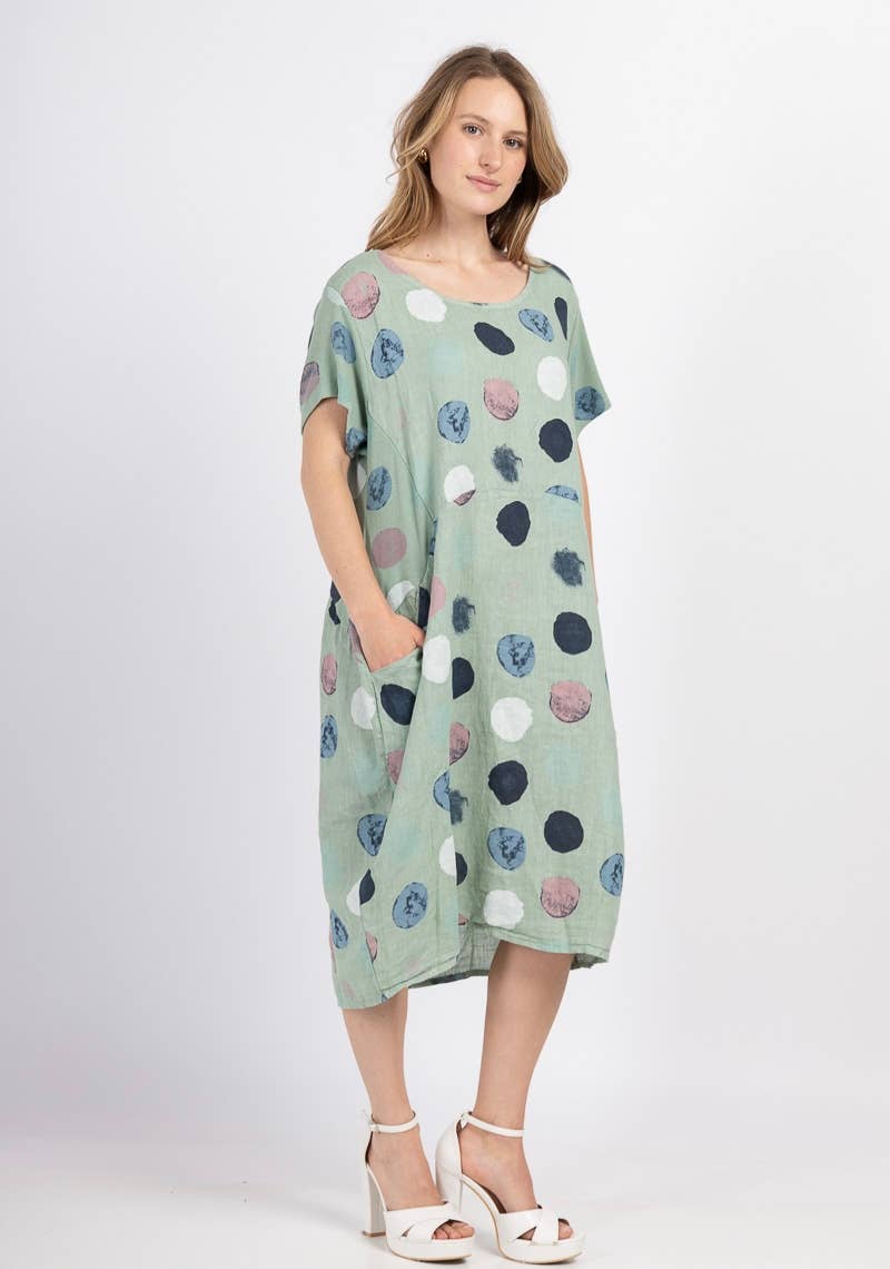 LINEN & COTTON HOUSE - Wholesale Jurk - Dames - 3533 jurk van linnen | dameskleding38