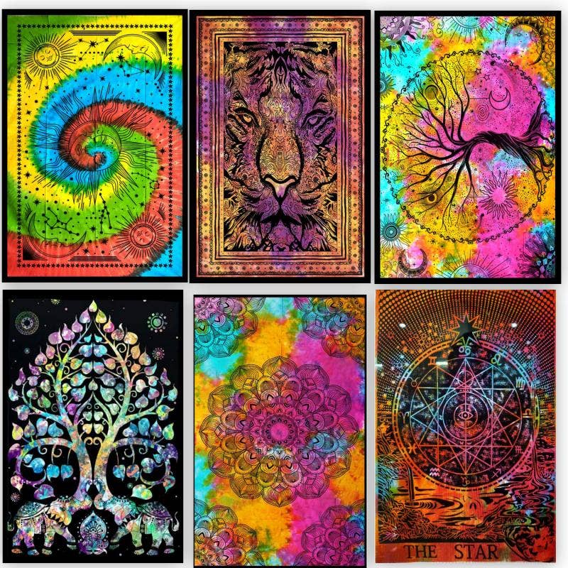 Rising International Inc - Wholesale Tapestry/Textile - Tapestry Assorted Single 55″ × 83