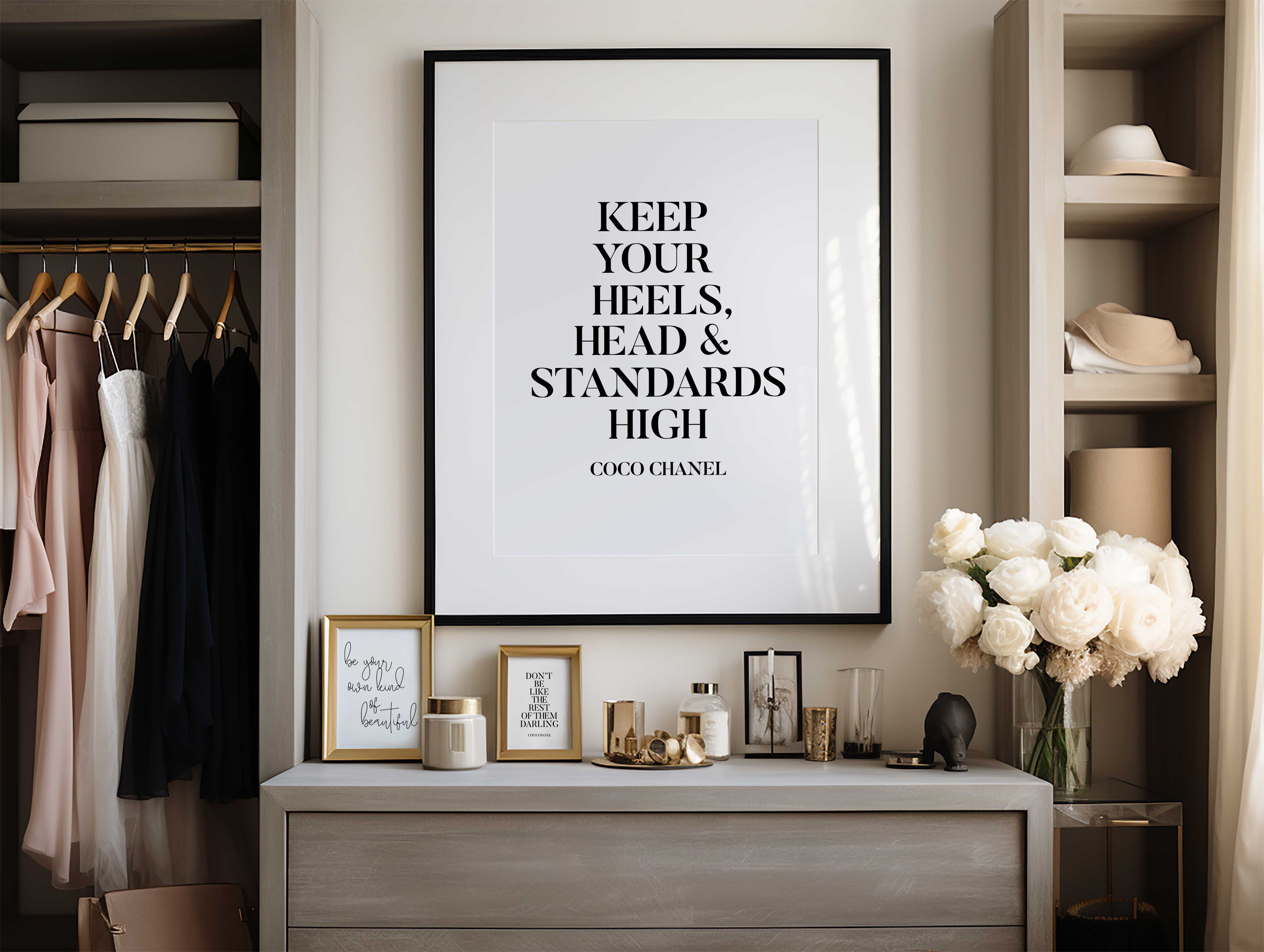 D'LUXE PRINTS – wholesale Poster – Keep Your Heels Head & Standards High Print1