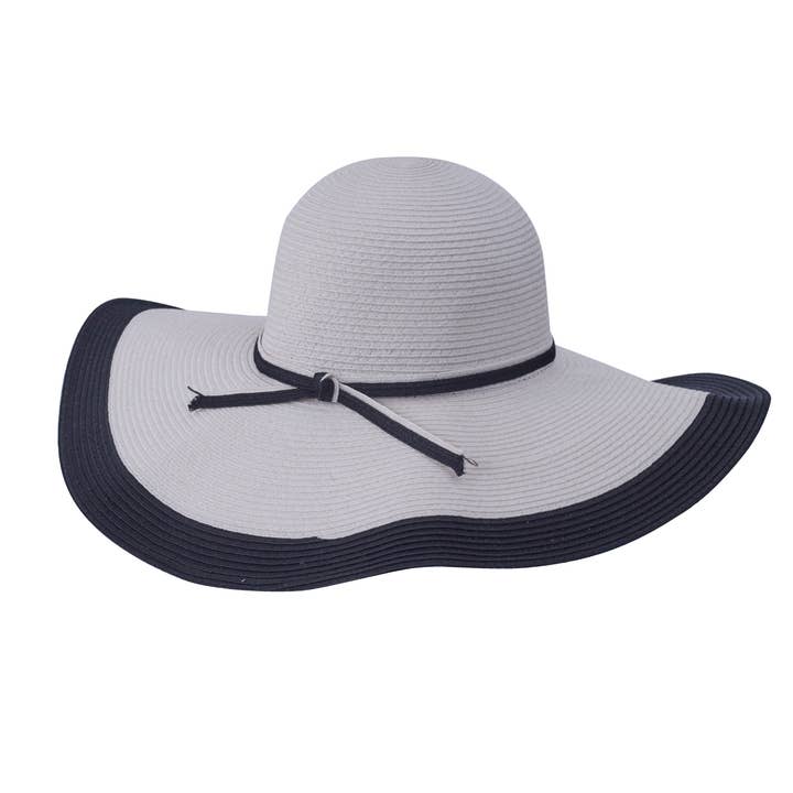 Black/White Sunhat for wholesale by Toucan Hat Company/ Carole Amper