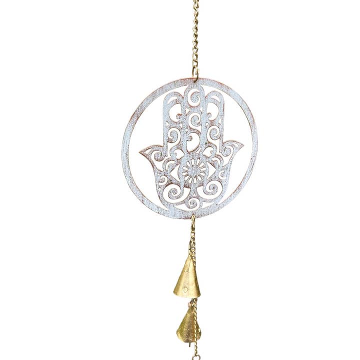 Carillon Éolien Sacré Hamsa pour la vente par Hopes Unlimited