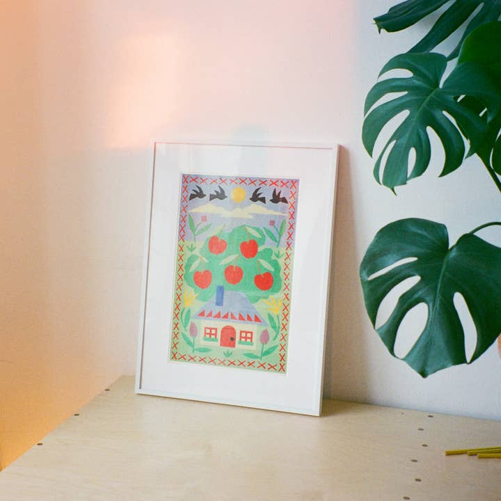 Sunroom - Wholesale Art Print - Cottage Risograph Print1