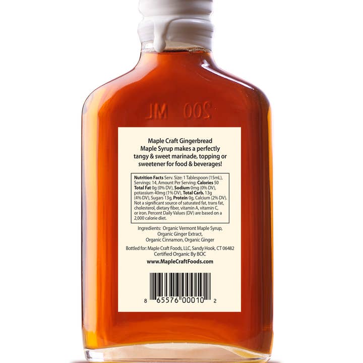 Maple Craft Foods - Wholesale Maple Syrup - Organic Ginger-Infused Maple Craft Syrup