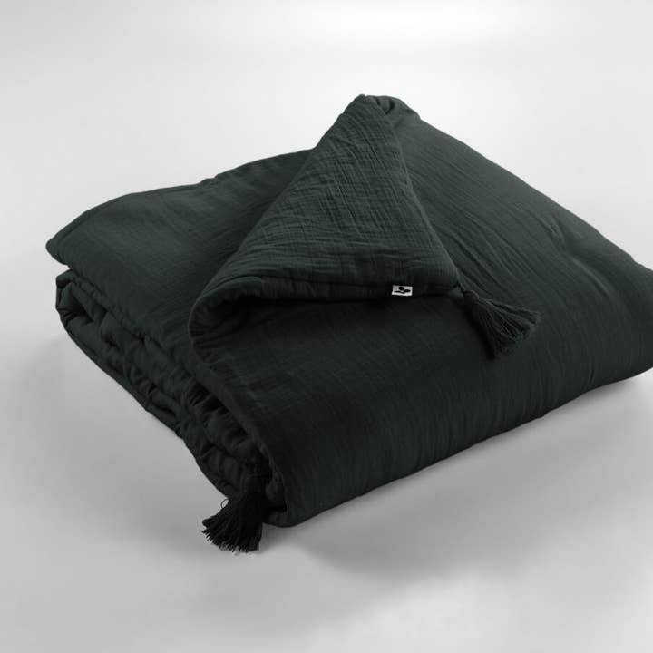 BETTDECKE 180 x 240 cm GAIA Tanne für den Großhandel von L'effet Papillon