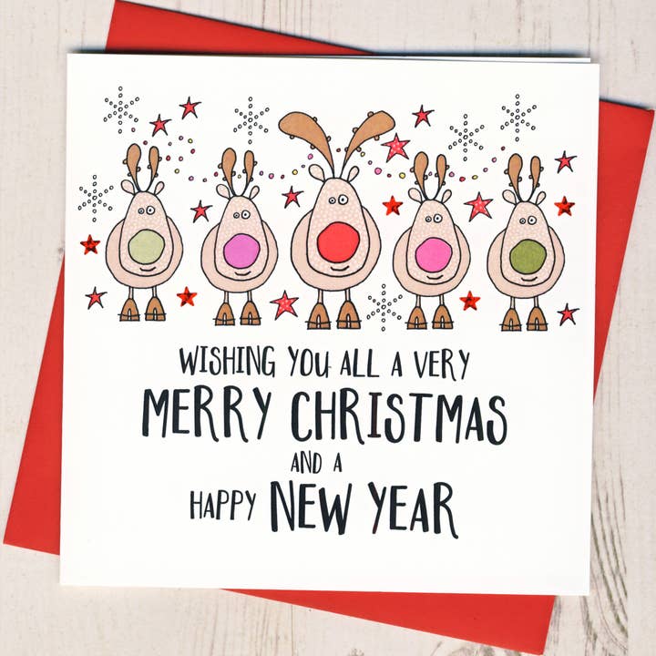 Ich wünsche Ihnen allen eine sehr frohe Weihnachtskarte für den Großhandel von Eggbert & Daisy