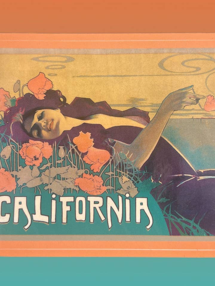 California Poppy Queen STICKER 3 Inch for wholesale by Astral Weekend