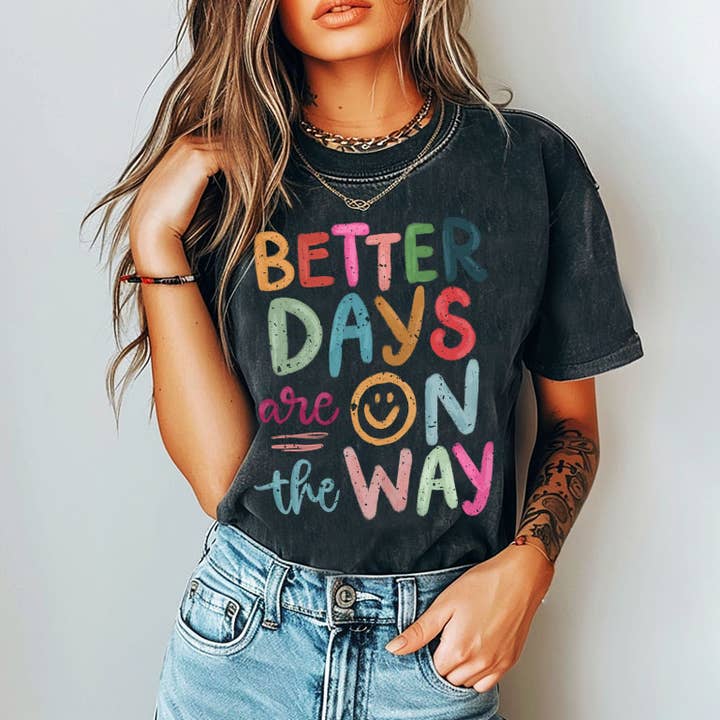 BESSERER TAG KLEIDUNG GEFÄRBTES GRAFIK-T-SHIRT für den Großhandel von LaLaSista