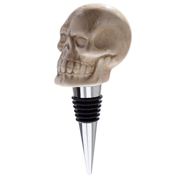 Puckator Ltd - Wholesale Wine Stopper - Ceramic Skull Bottle Stopper