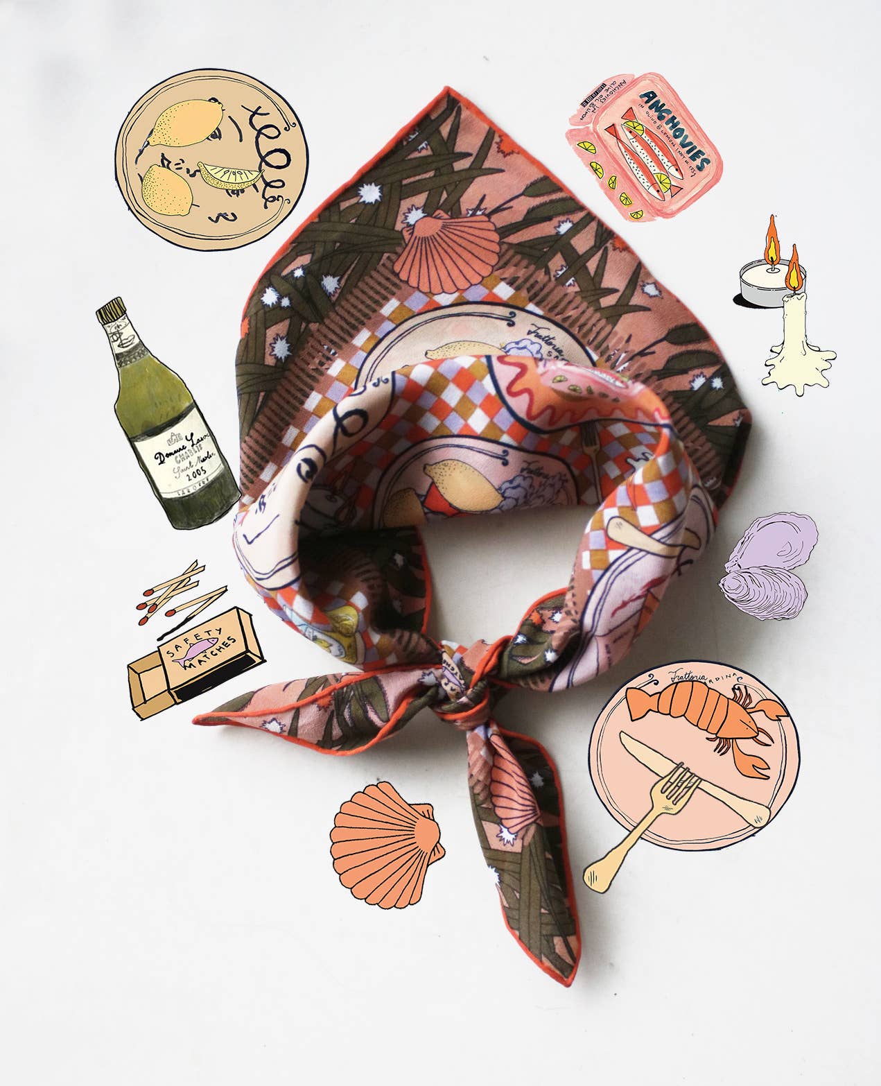 SOIE-MEME - Vente Bandana – femme - Bandana Funday en crêpe de soie1