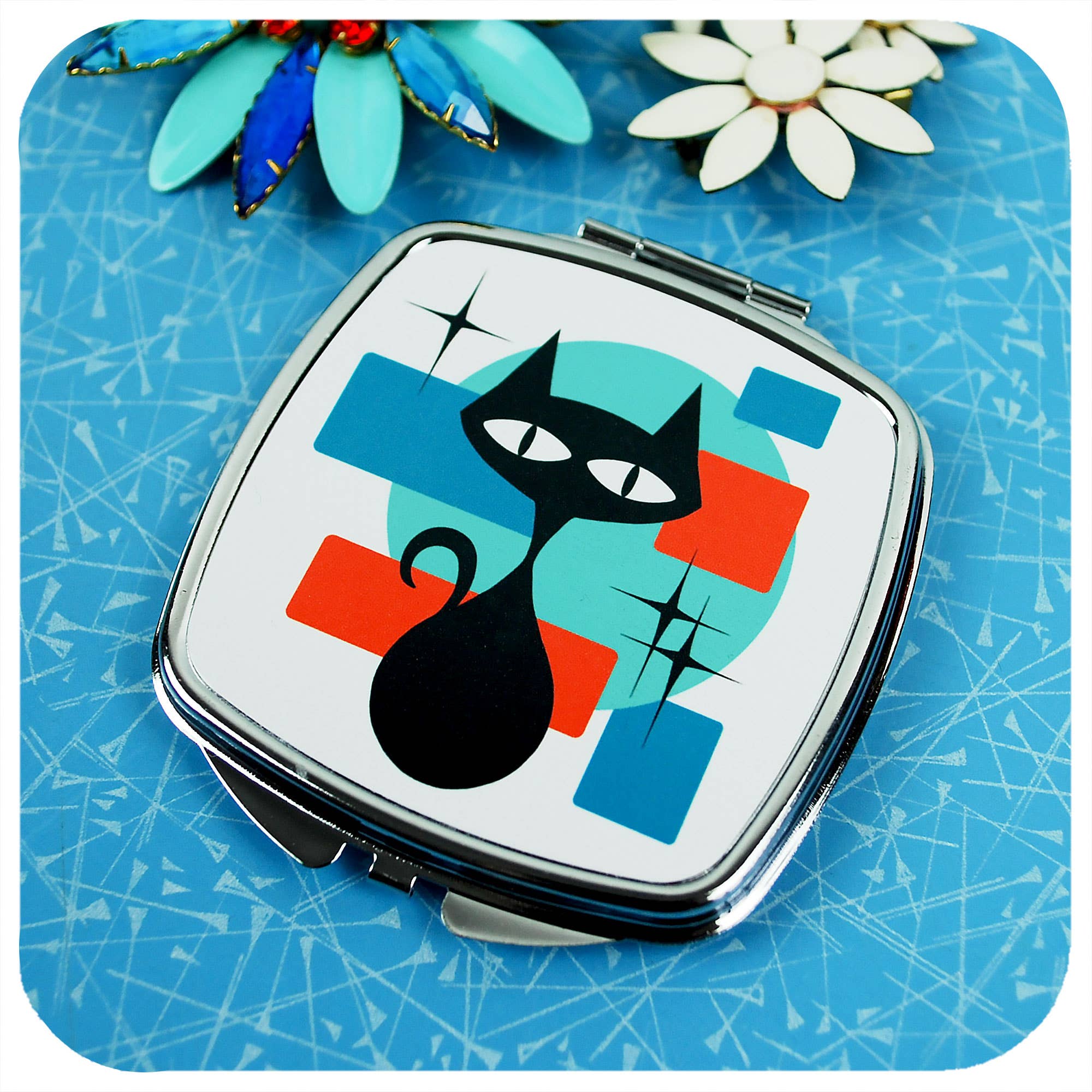 InkaBilly – wholesale Compact mirror – Atomic Cat Compact Mirror