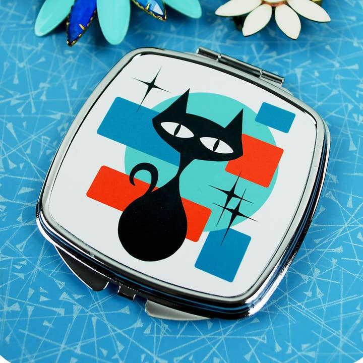 Atomic Cat Compact Mirror for wholesale by InkaBilly