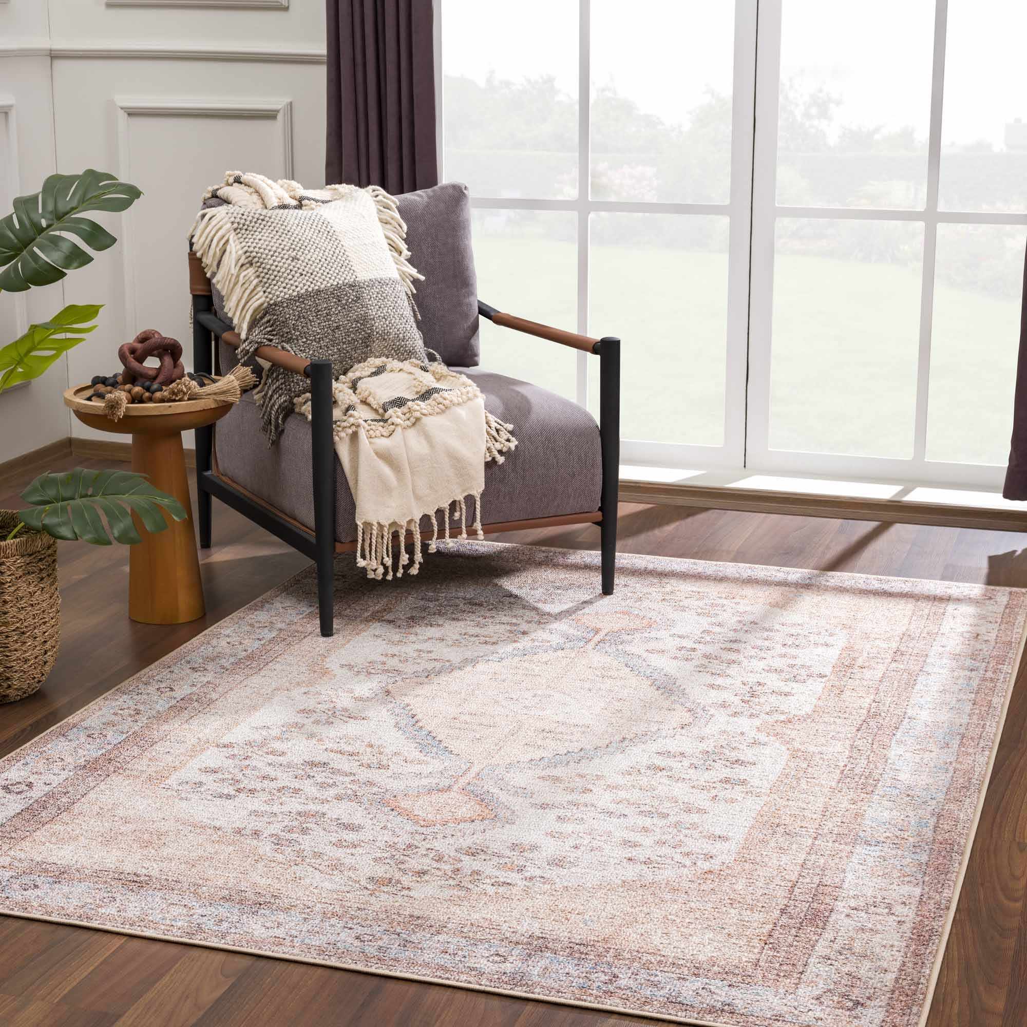 Hauteloom - Wholesale Area Rug - Analu Peach Washable Area Rug10
