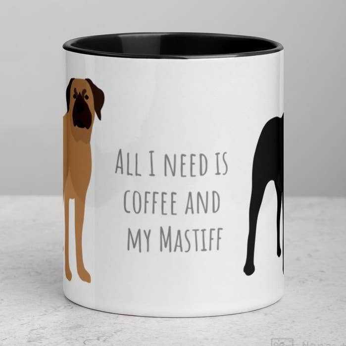 Mastiff Mug with Color Inside for wholesale by Nana + Belle